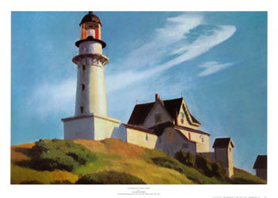 Leuchtturm mit zwei lichtern Edward Hopper